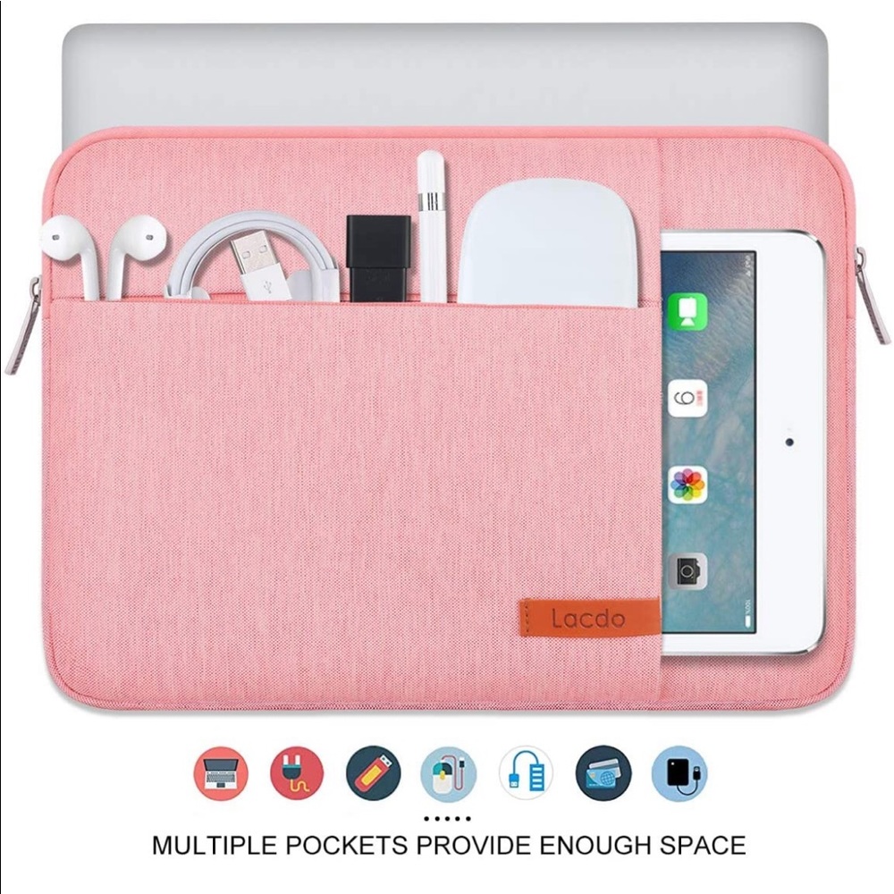 NEW Lacdo 15" Laptop Sleeve in Pink - Picture 5 of 7